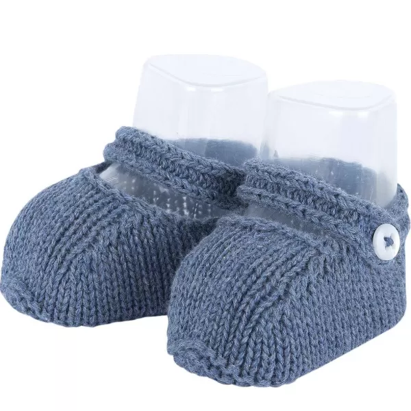 Outlet Chicco Babuchas De Algod O Org Nico Com Bot Es Azul M ©Dio-085+D109
