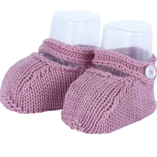 Best Sale Chicco Babuchas De Algod O Org Nico Com Bot Es Rosa M ©Dio
