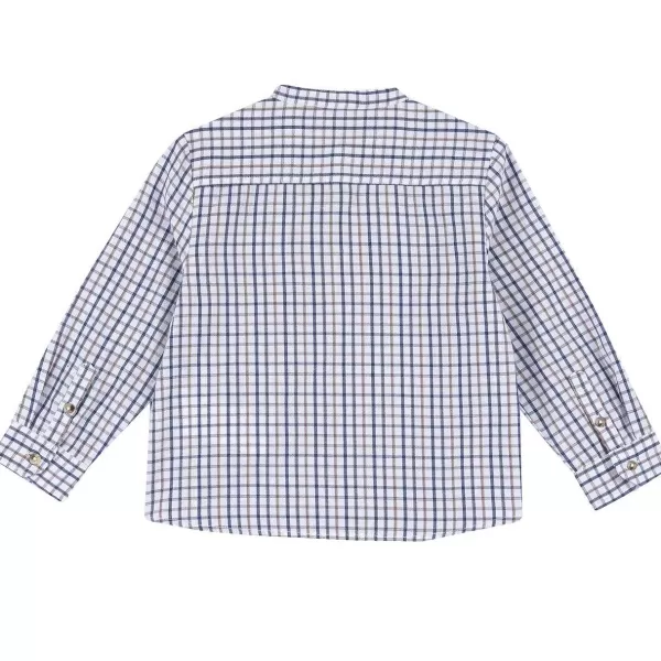 Hot Chicco Camisa De Flanela Com Colarinho De Tangerina