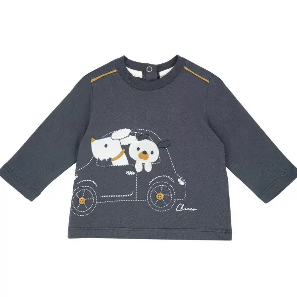 Cheap Chicco Camisola De Manga Comprida Cinzento Escuro