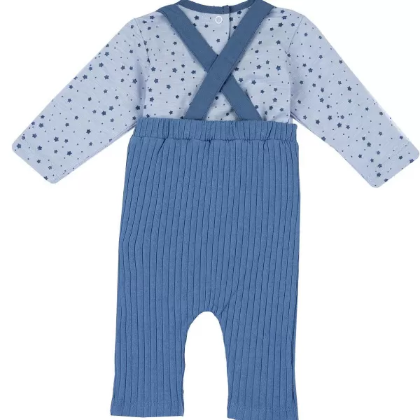 Best Chicco Conjunto Com Body Exterior De Manga Comprido E Jardineiras