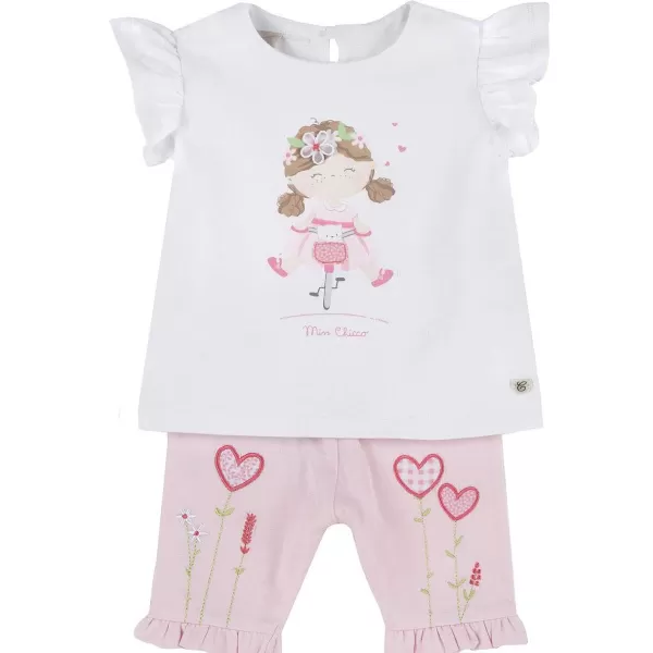 Best Sale Chicco Conjunto T-Shirt Com Estampagem E Cal A Capri - Algod O Sustent Vel
