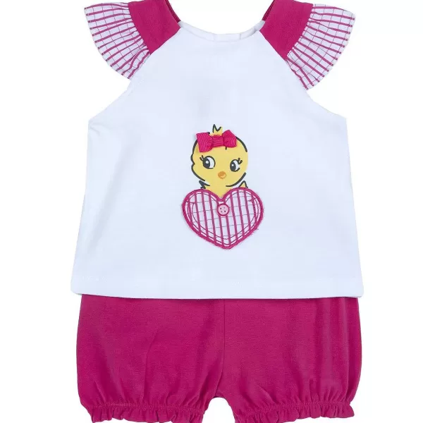 Cheap Chicco Conjunto T-Shirt Com Pintainho E Cal Es - Algod O Sustent Vel
