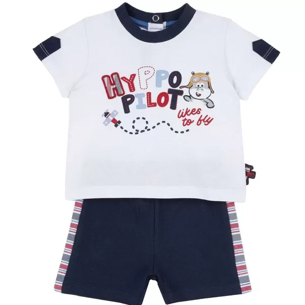 Shop Chicco Conjunto T-Shirt E Cal Es Com Estampagem Ippo - Algod O Sustent Vel