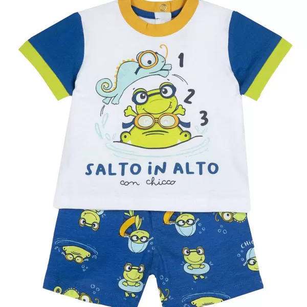 Outlet Chicco Conjunto T-Shirt E Cal Es Com Padr O All-Over - Algod O Sustent Vel