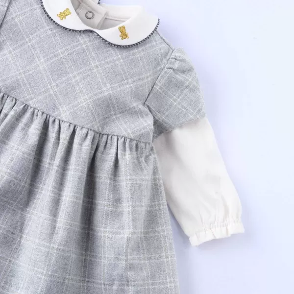 Online Chicco Conjunto Vestido De Flanela Com Padr O E Camisa De Algod O Sustent Vel