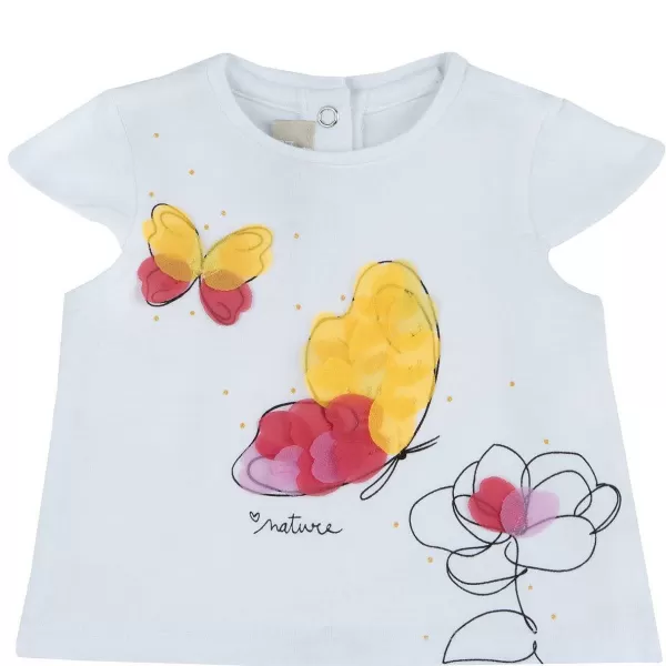 Sale Chicco T-Shirt Com Borboletas - Algod O Sustent Vel