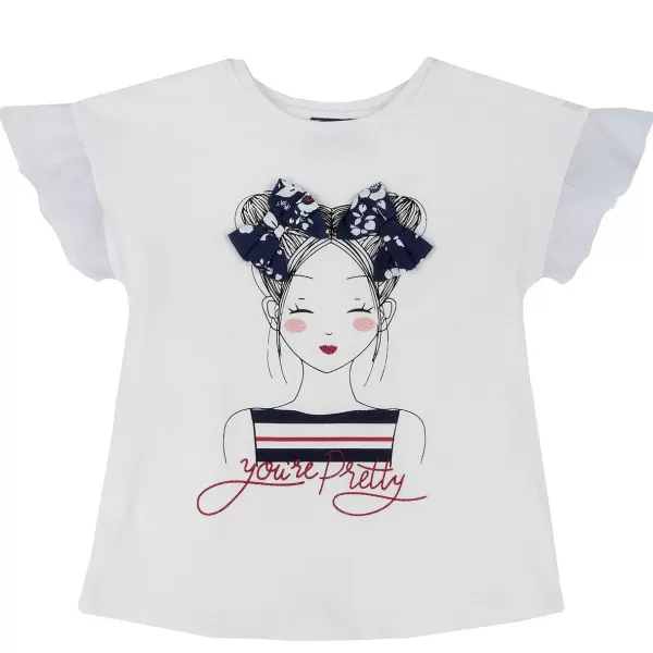 New Chicco T-Shirt Com Estampagem E La Os - Algod O Sustent Vel