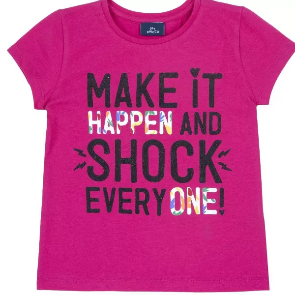 New Chicco T-Shirt Com Estampagem E Manga Curta - Algod O Sustent Vel