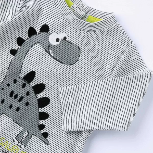 Sale Chicco T-Shirt De Manga Comprida Com Dinossauro - Algod O Sustent Vel