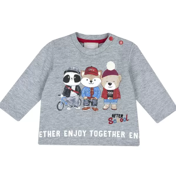 New Chicco T-Shirt De Manga Comprida Com Estampagem - Algod O Sustent Vel