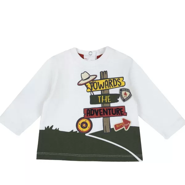 Shop Chicco T-Shirt De Manga Comprida Com Estampagem - Algod O Sustent Vel