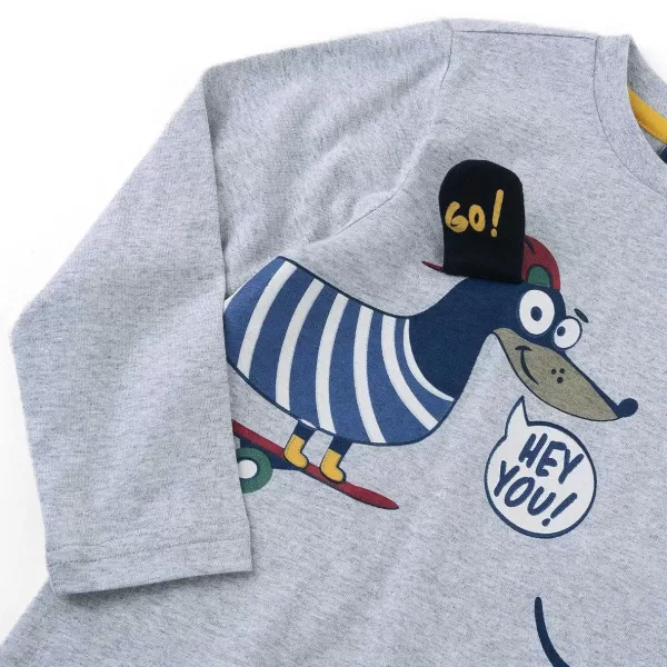 Fashion Chicco T-Shirt De Manga Comprida Com Estampagem De Animais - Algod O Sustent Vel
