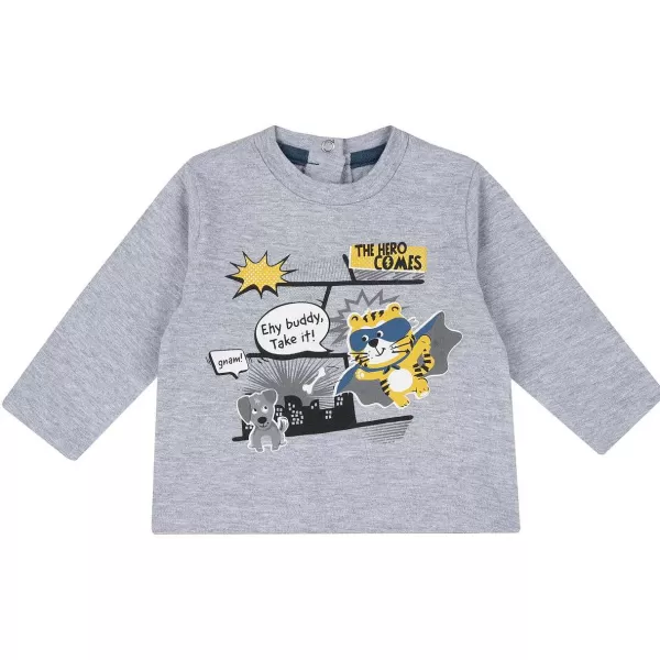 Online Chicco T-Shirt De Manga Comprida Com Estampagem Divertida - Algod O Sustent Vel
