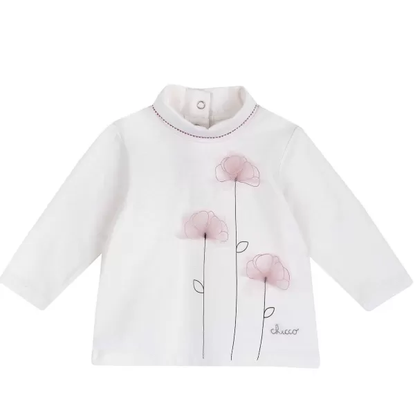 Cheap Chicco T-Shirt De Manga Comprida Com Flores - Algod O Sustent Vel
