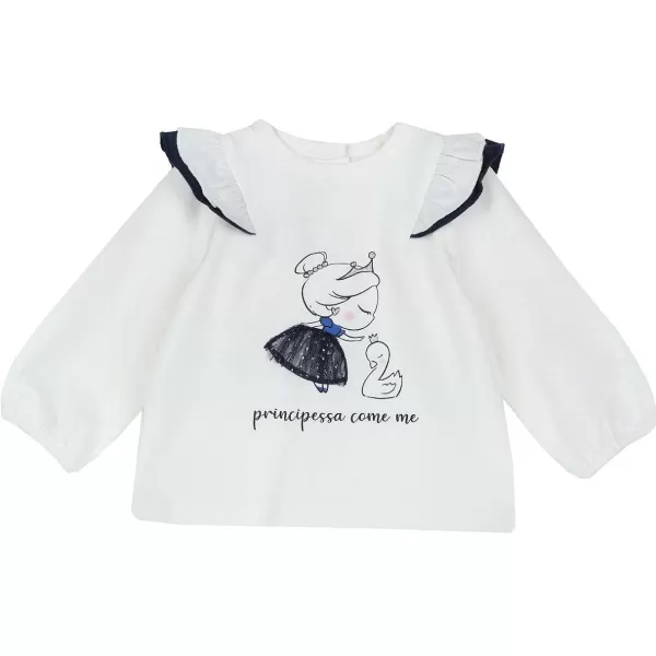 Hot Chicco T-Shirt De Manga Comprida Com Folhos E Princesa - Algod O Sustent Vel