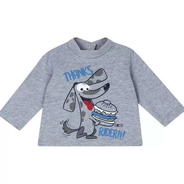 Shop Chicco T-Shirt De Manga Comprida Com Gola Alta - Algod O Sustent Vel