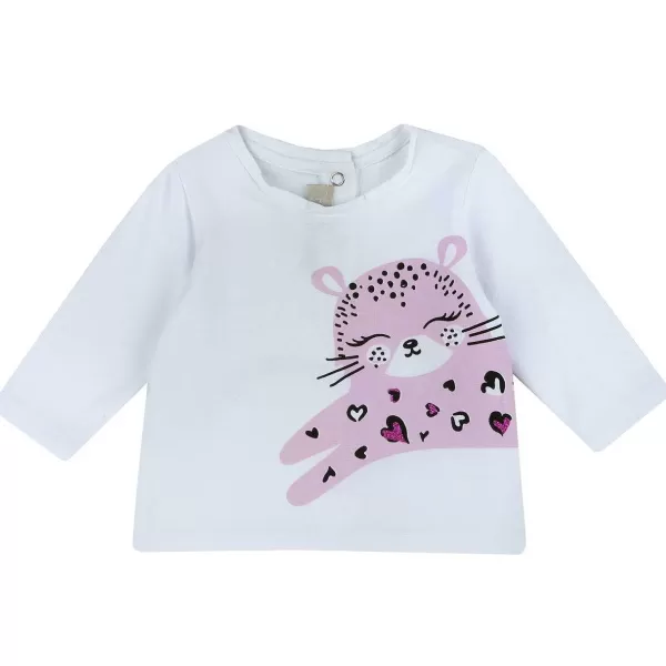 Cheap Chicco T-Shirt De Manga Comprida E Estampagem - Algod O Sustent Vel