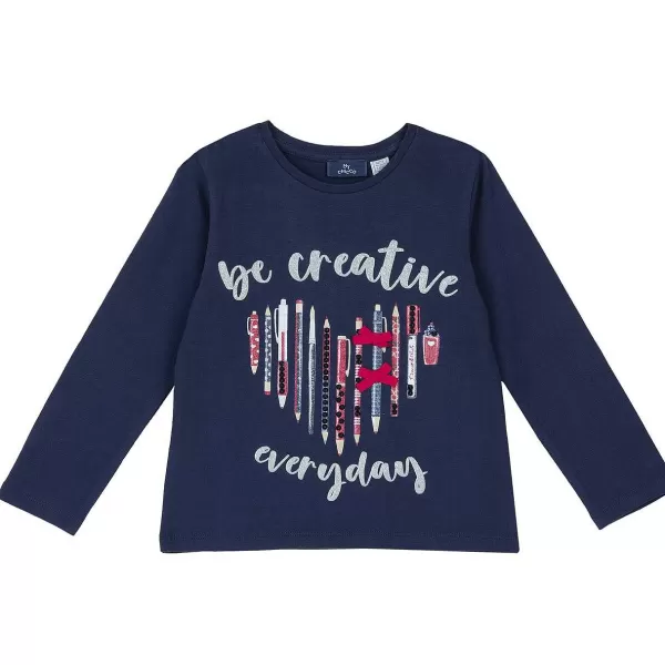 Hot Chicco T-Shirt De Manga Comprida "Ser Criativo" - Algod O Sustent Vel