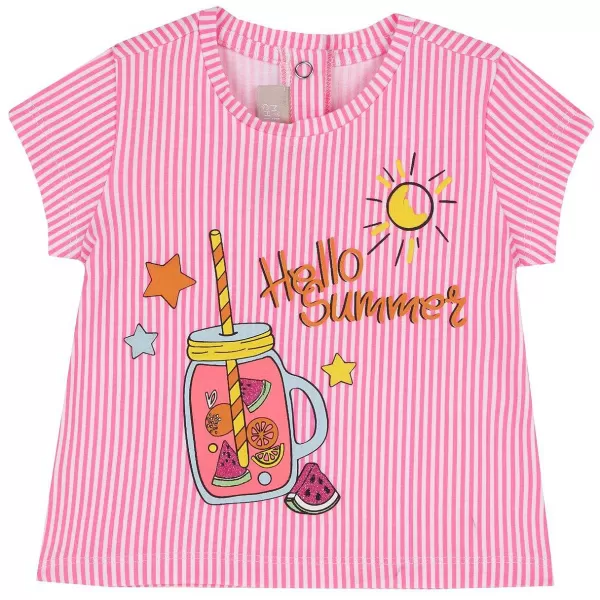 Hot Chicco T-Shirt De Manga Curta E Padr O S Riscas - Algod O Sustent Vel
